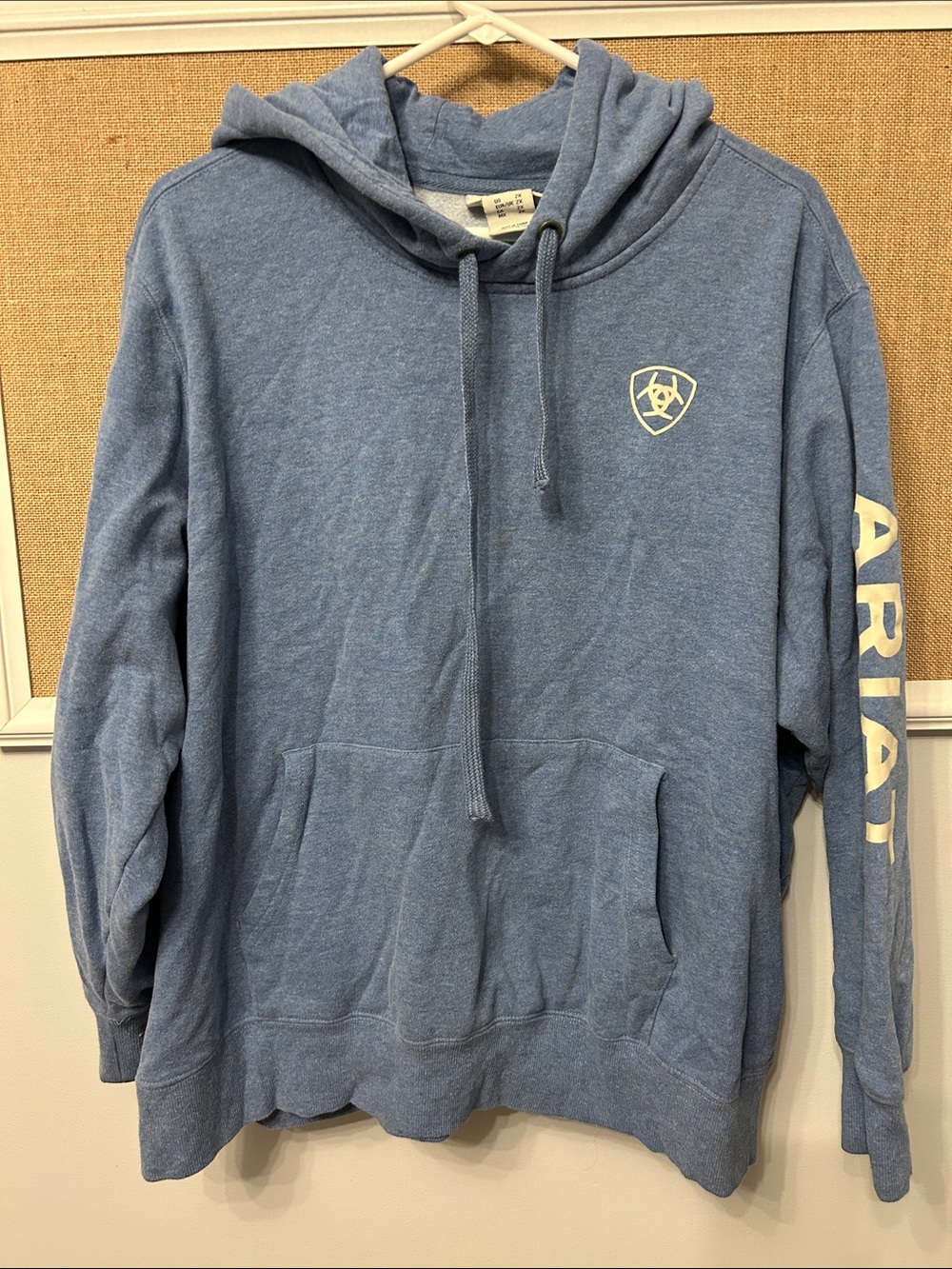 Ariat Blue Pullover Hoodie with White Logo